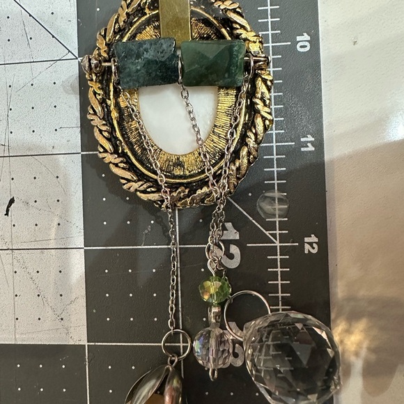 OOAK Assemblage Art Cameo Pendant Victorian Lovers Necklace Repurposed Vintage - Picture 9 of 11